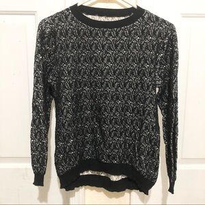 Mossimo Black and White Cotton Sweater